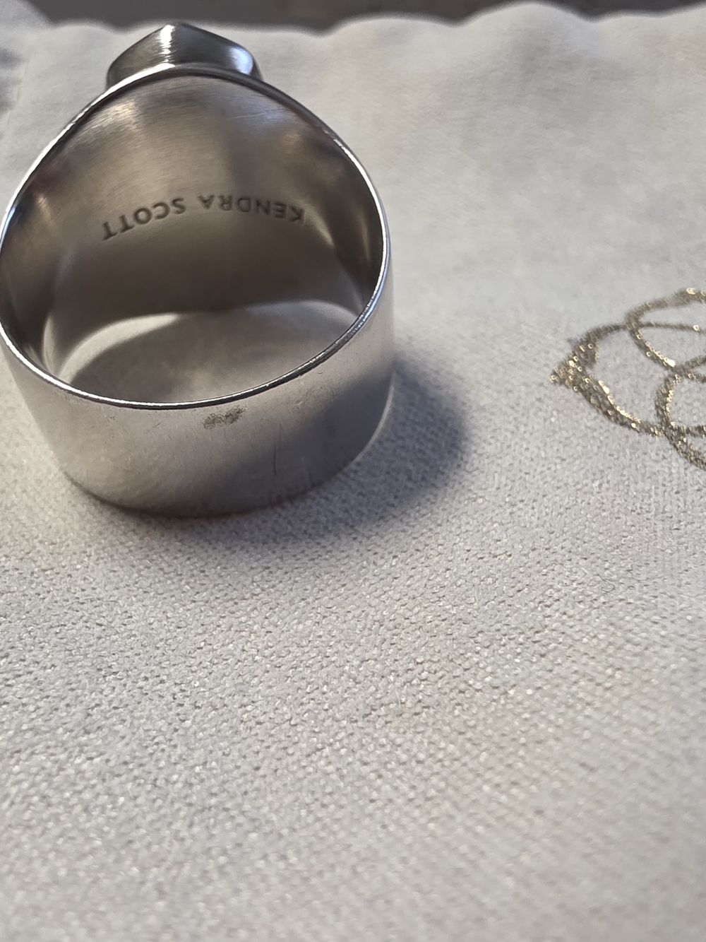 Kendra Scott Mood Ring In Silver Sz 8 - Picture 5 of 8